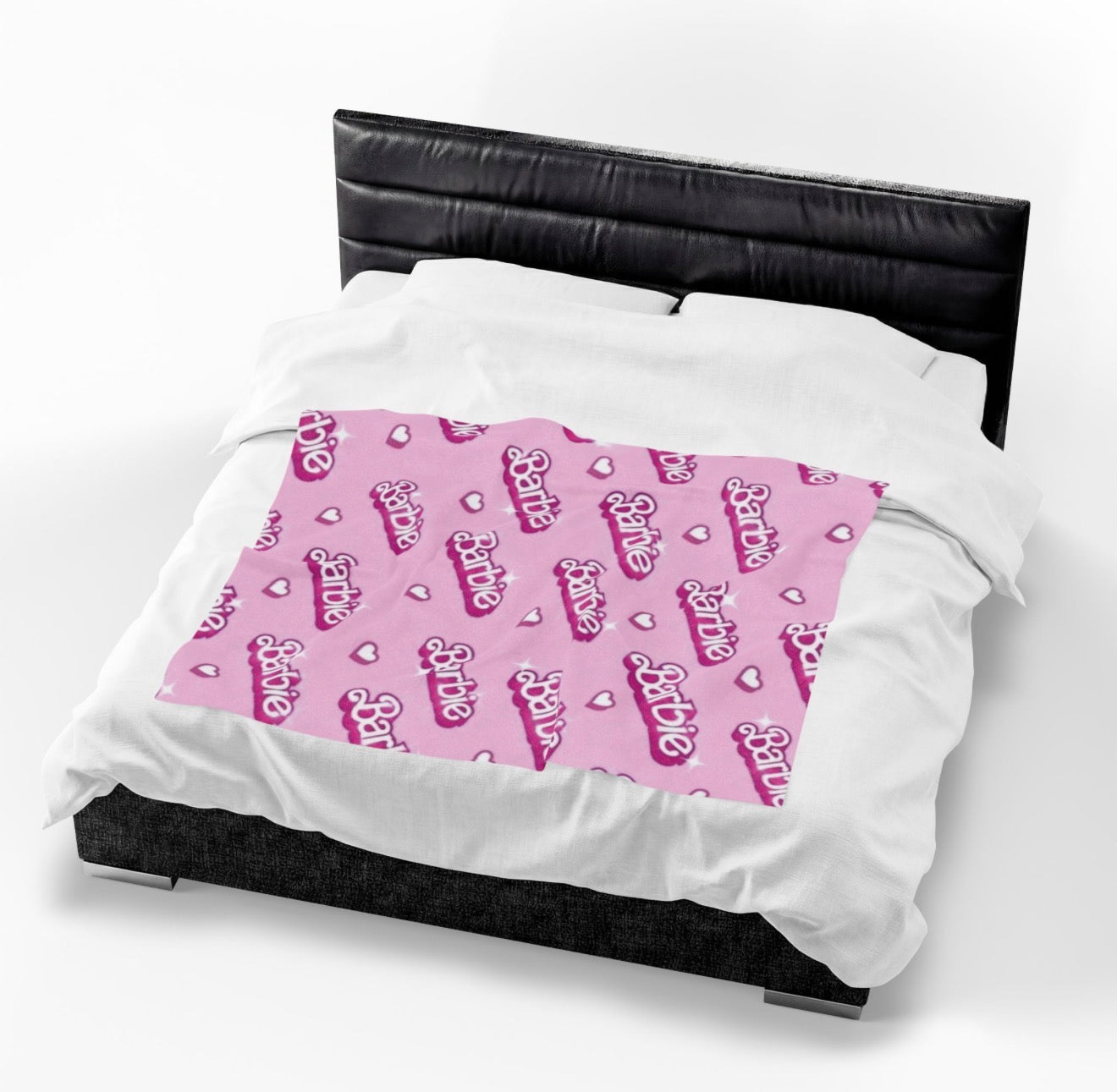 Barbie Collection Kids plush blanket bedroom pink Barbie design