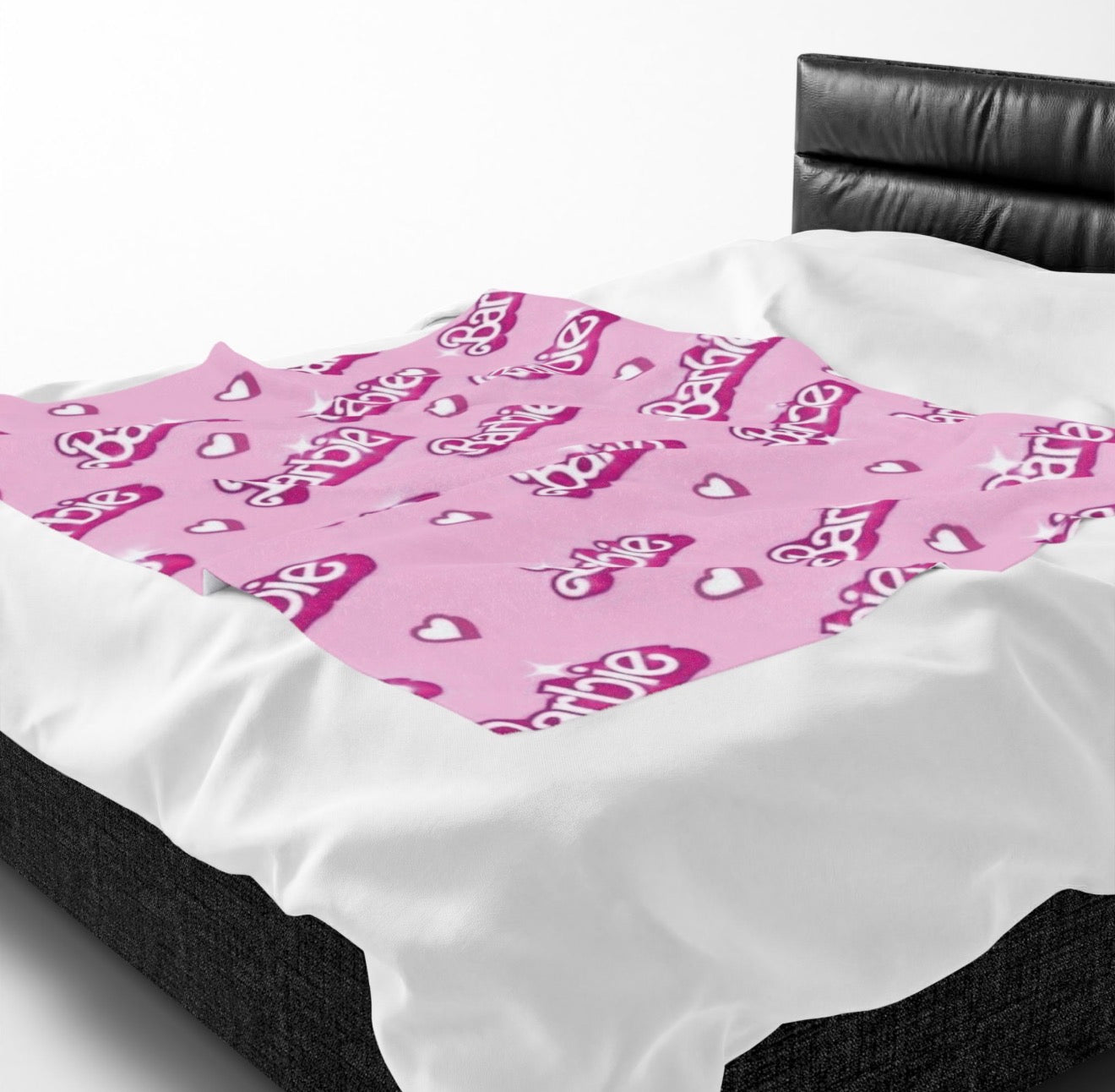 Barbie Collection Kids plush blanket bedroom pink Barbie design