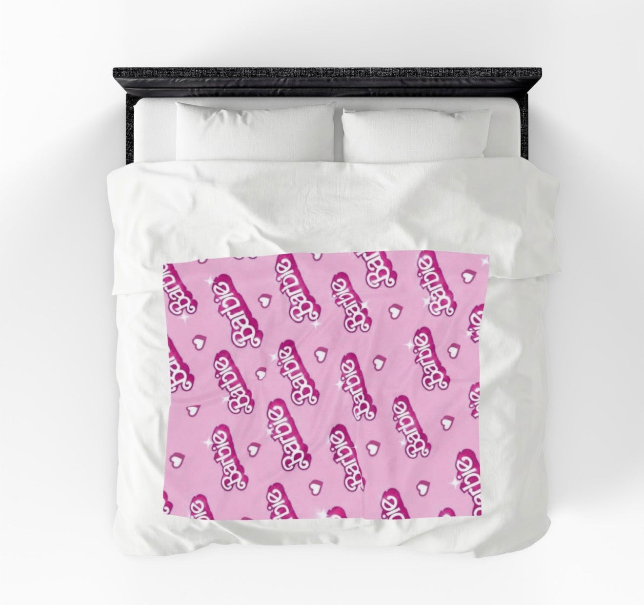 Barbie Collection Kids plush blanket bedroom pink Barbie design