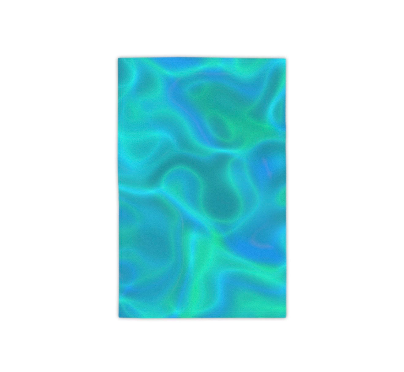 Blue Green Water Design Beach Towel kids adults swimming and water fun, marble design fast drying