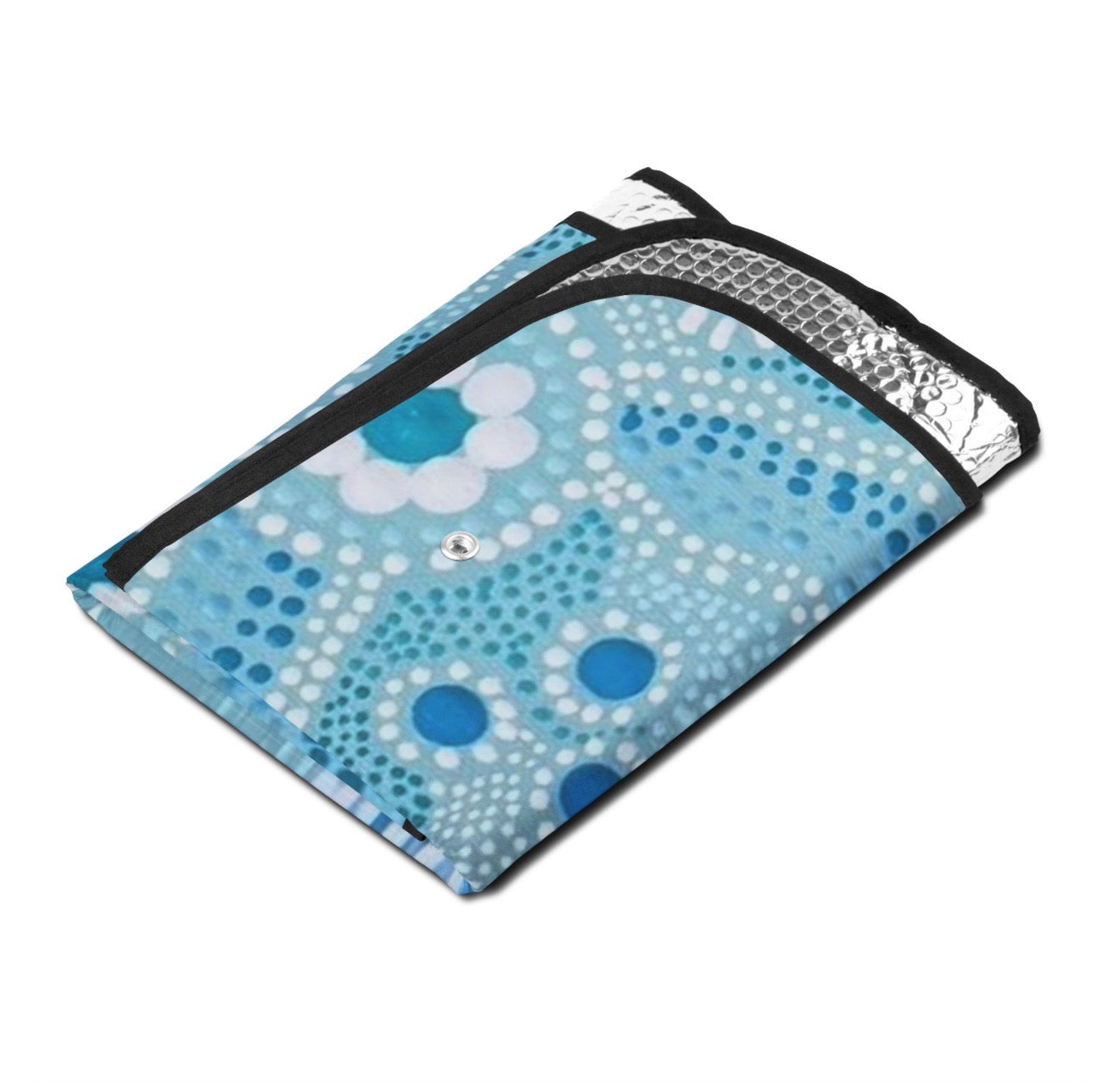 Blue Dot painting sun visor shade window cover